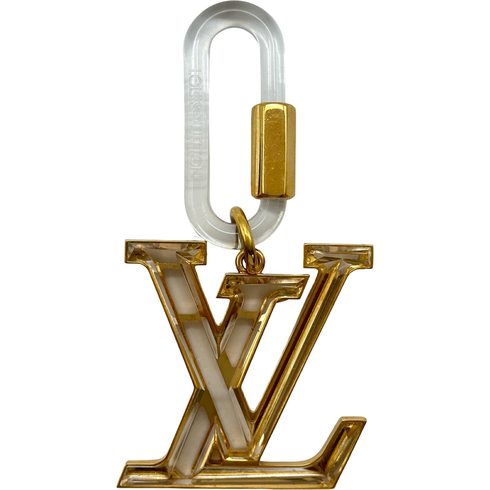 ルイ・ヴィトン LOUIS VUITTON ビジューサック M68286 クリア/ゴールド LVプリズム レディース チャーム【中古】｜OKURA（おお蔵）店 23,360円