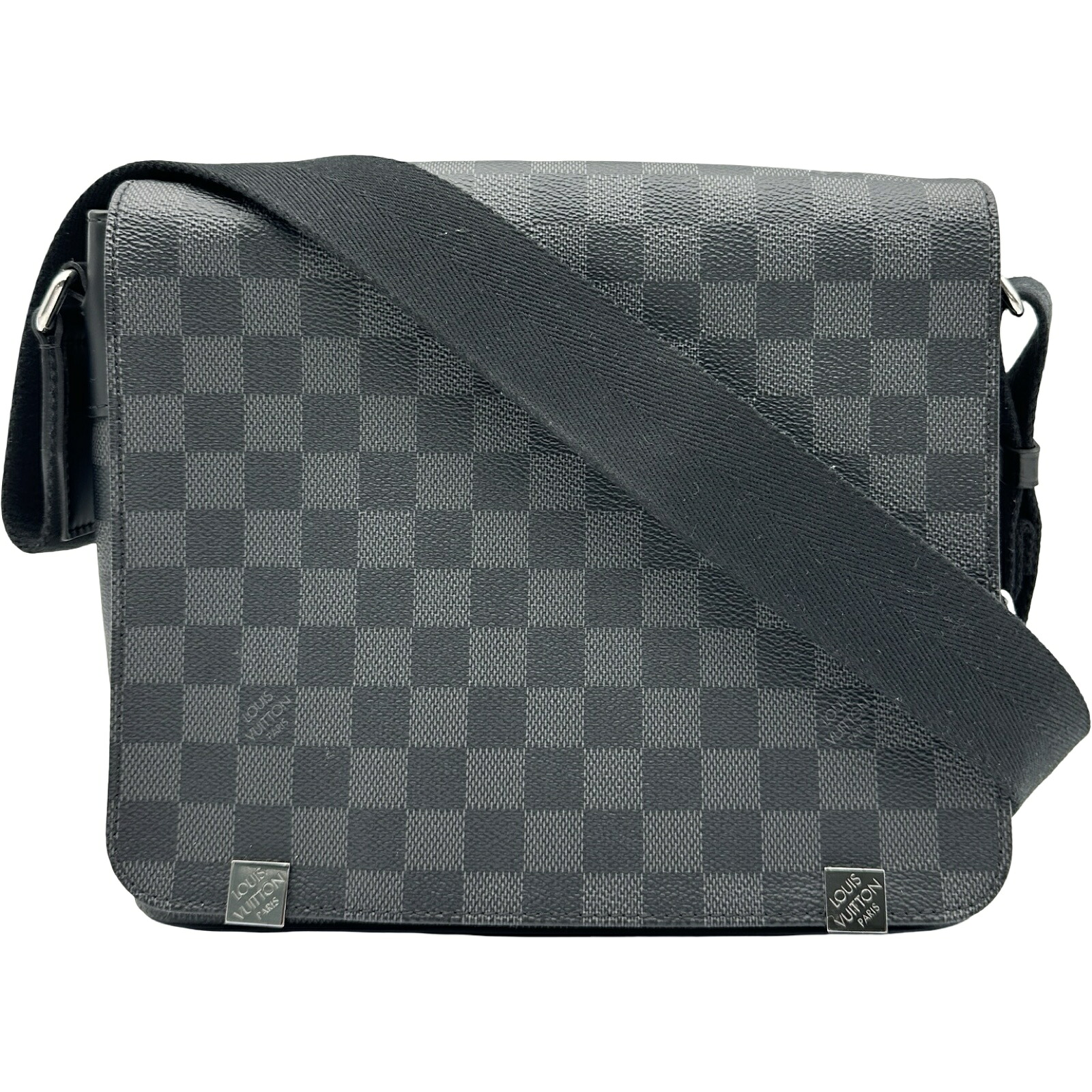 ルイ・ヴィトン LOUIS VUITTON ディストリクトPM N41028 ブラック ダミエ・グラフィット メンズ ショルダーバッグ【中古】｜OKURA（おお蔵）店