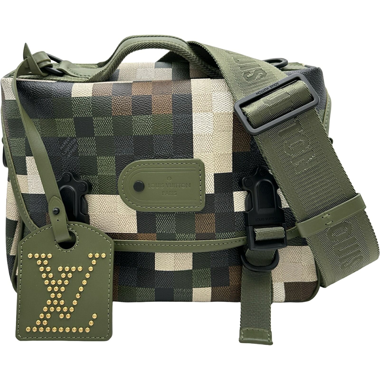 ルイ・ヴィトン LOUIS VUITTON トレイルメッセンジャー M24449 カーキ ダモフラージュ メンズ ショルダーバッグ【中古】|OKURA(おお蔵)店