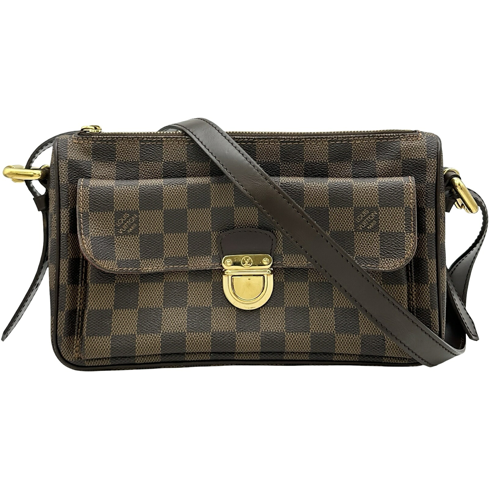 ルイ・ヴィトン LOUIS VUITTON ラヴェッロGM N60006 ブラウン ダミエキャンバス レディース ショルダーバッグ【中古】｜OKURA（おお蔵）店