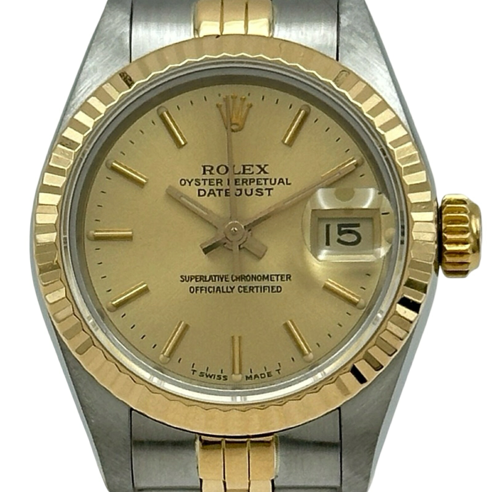 ロレックス ROLEX デイトジャスト 69173 シャンパンゴールド ゴールド/ステンレススチール 自動巻き レディース 腕時計【中古】｜OKURA（おお蔵）店