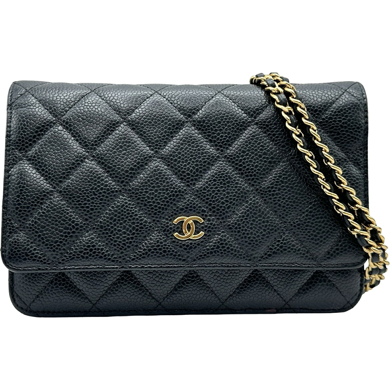 シャネル CHANEL マトラッセ チェーンウォレット AP0250 28番台 ブラック ゴールド金具 キャビアスキン メンズ ショルダーバッグ【中古】|OKURA(おお蔵)店