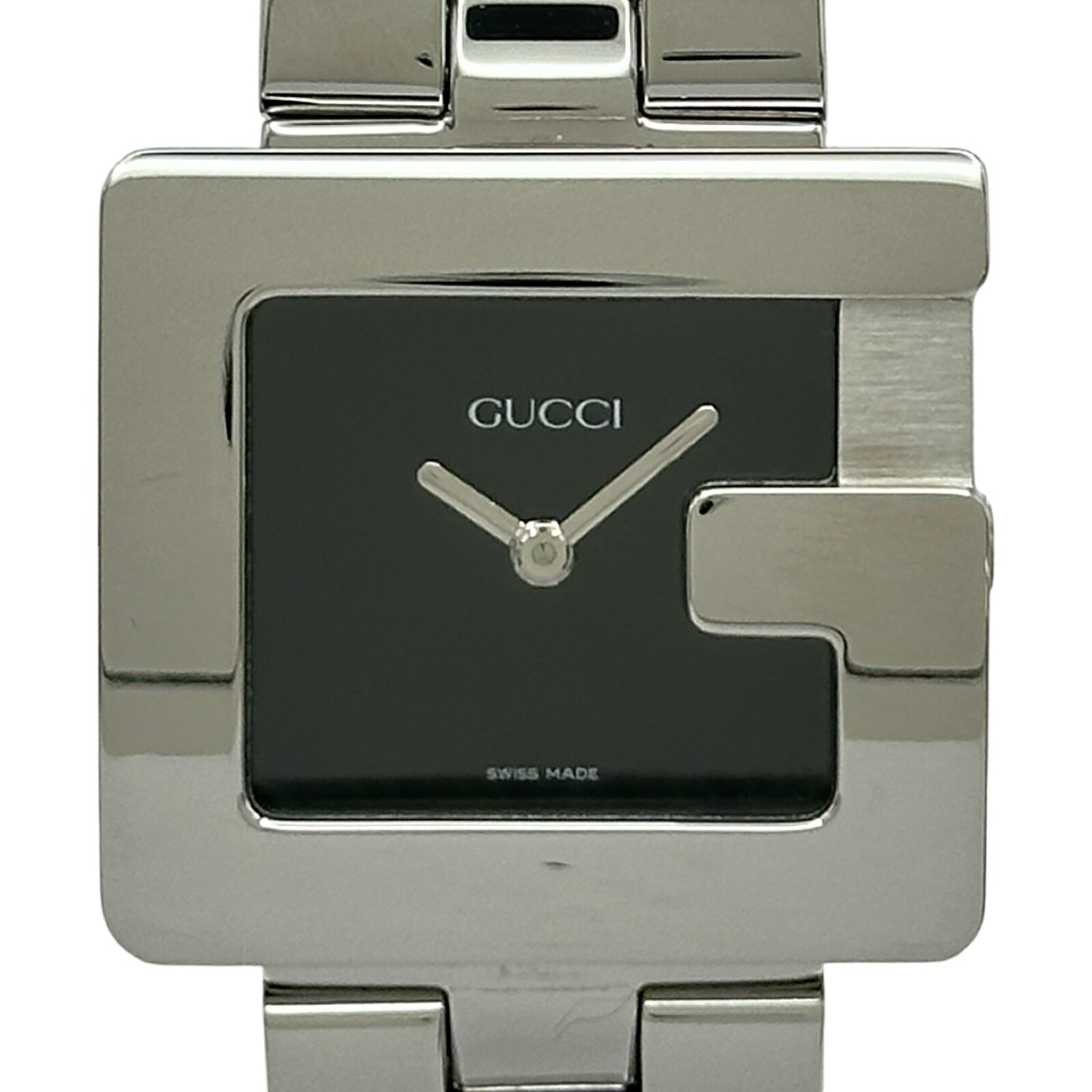 グッチ GUCCI Gスクエア 3600J ブラック ステンレススチール クオーツ レディース 腕時計【中古】｜OKURA（おお蔵）店