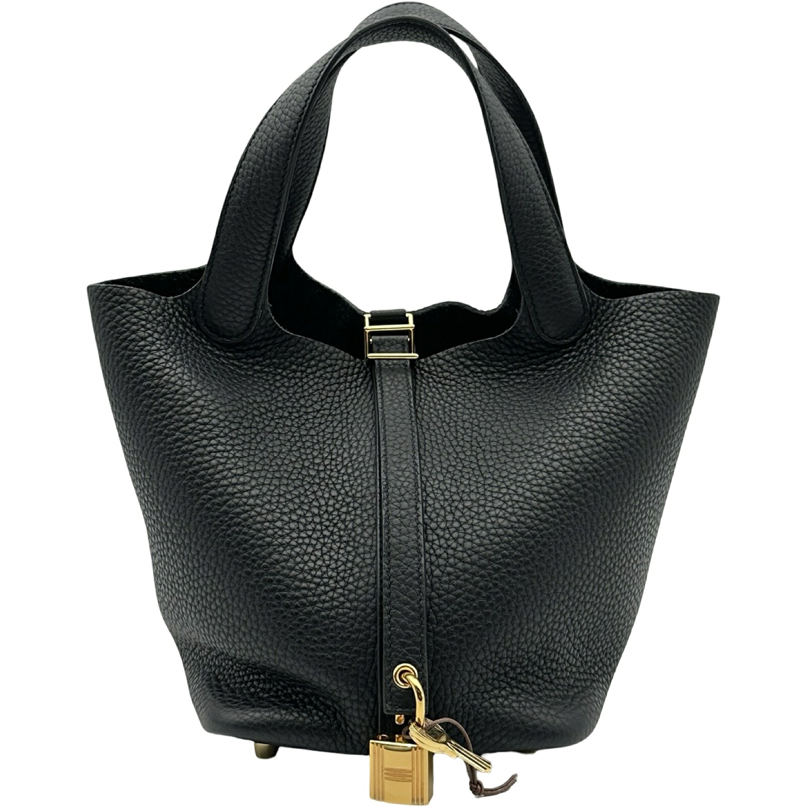 エルメス HERMES ピコタンロックPM Y刻印 ブラック ゴールド金具 トリヨンクレマンス レディース ハンドバッグ【中古】｜OKURA（おお蔵）店
