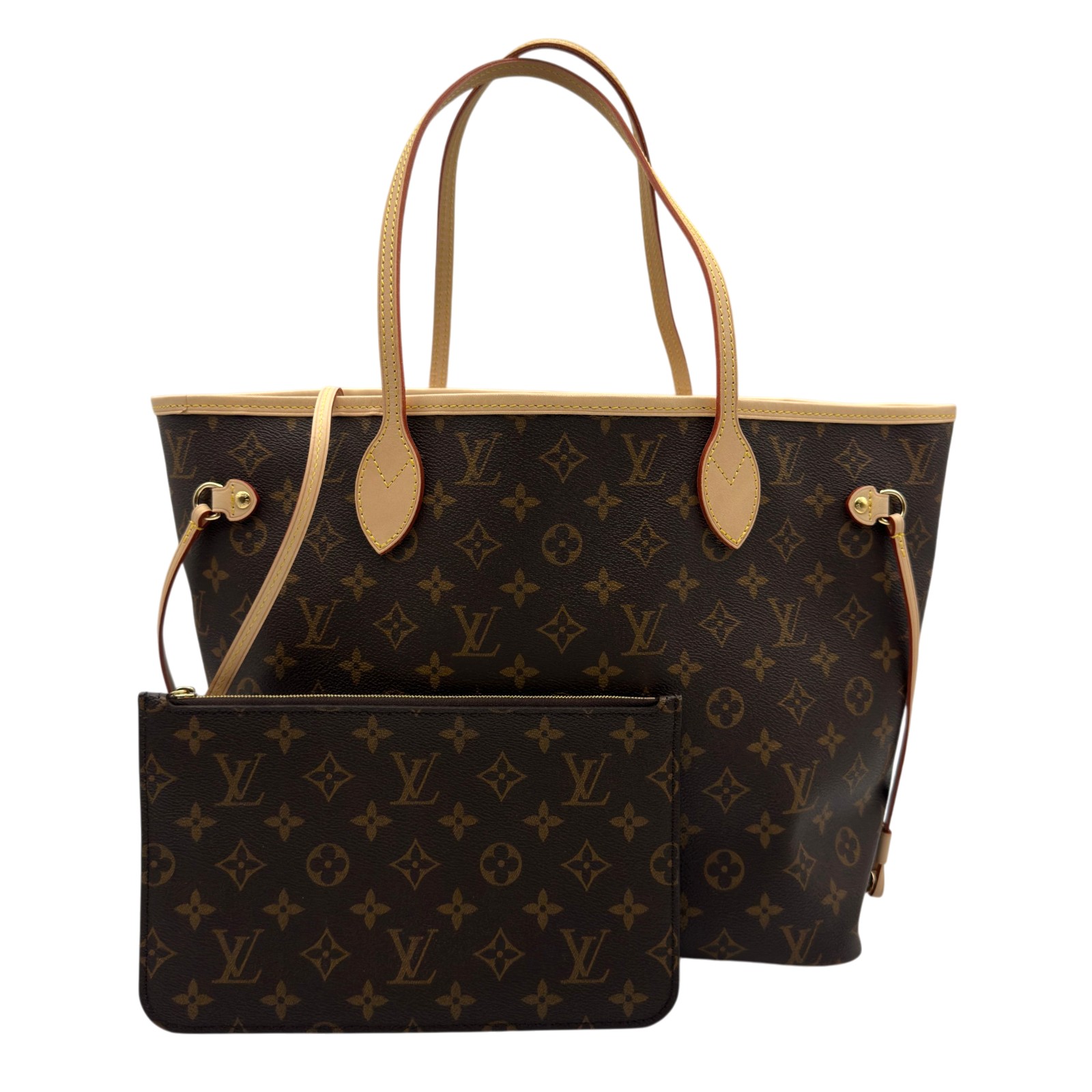 ルイ・ヴィトン LOUIS VUITTON ネヴァーフルMM M46975 ブラウン モノグラム/レザー レディース トートバッグ【中古】|OKURA(おお蔵)店
