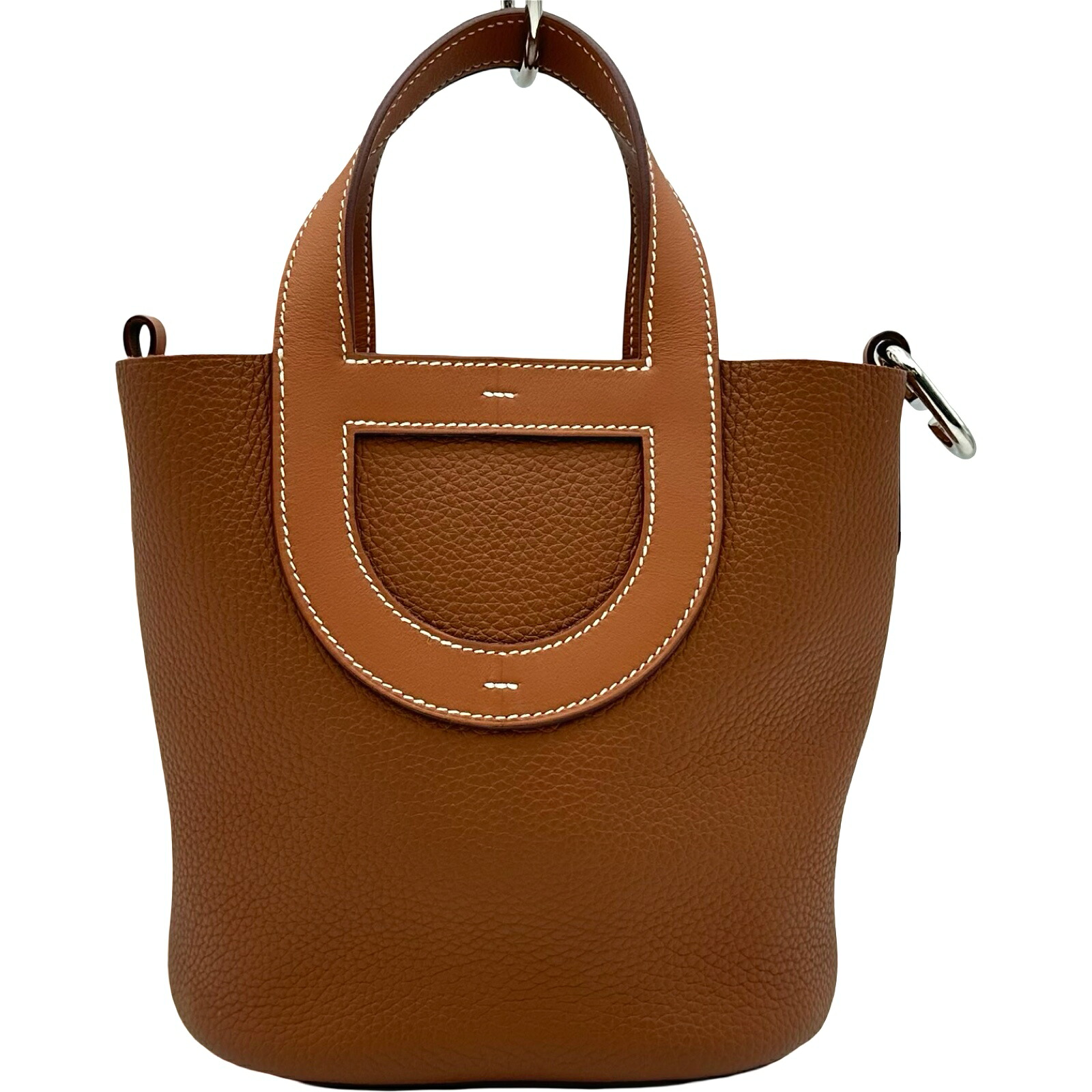 エルメス HERMES インザループ 18 U刻印 ゴールド シルバー金具 トリヨン/スイフト レディース ハンドバッグ【中古】|OKURA(おお蔵)店