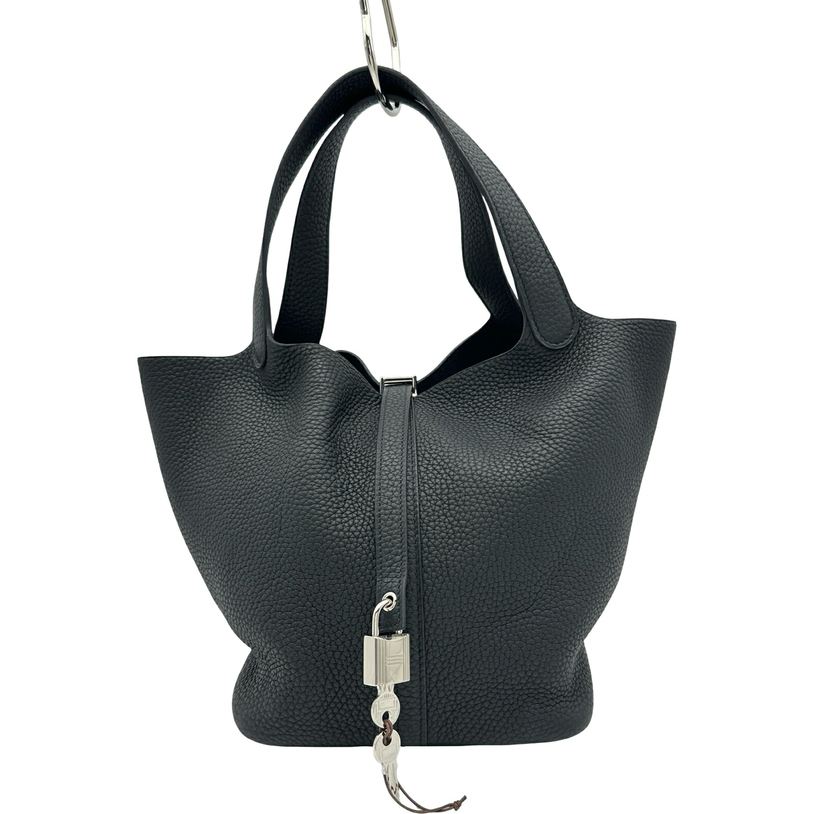エルメス HERMES ピコタンロック MM A刻印 ブラック シルバー金具 トリヨン レディース ハンドバッグ【中古】|OKURA(おお蔵)店