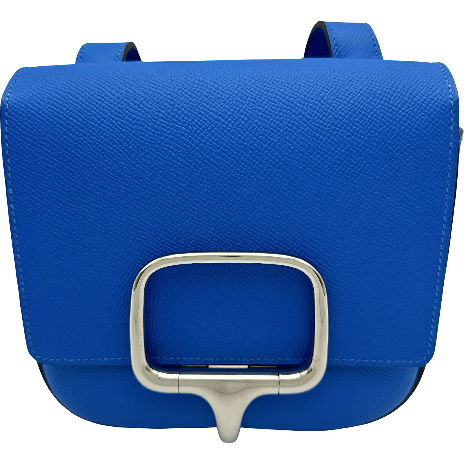 エルメス HERMES デッラカヴァッレリアミニ W刻印 ブルーフランス シルバー金具 エプソン レディース ショルダーバッグ【中古】|OKURA(おお蔵)店