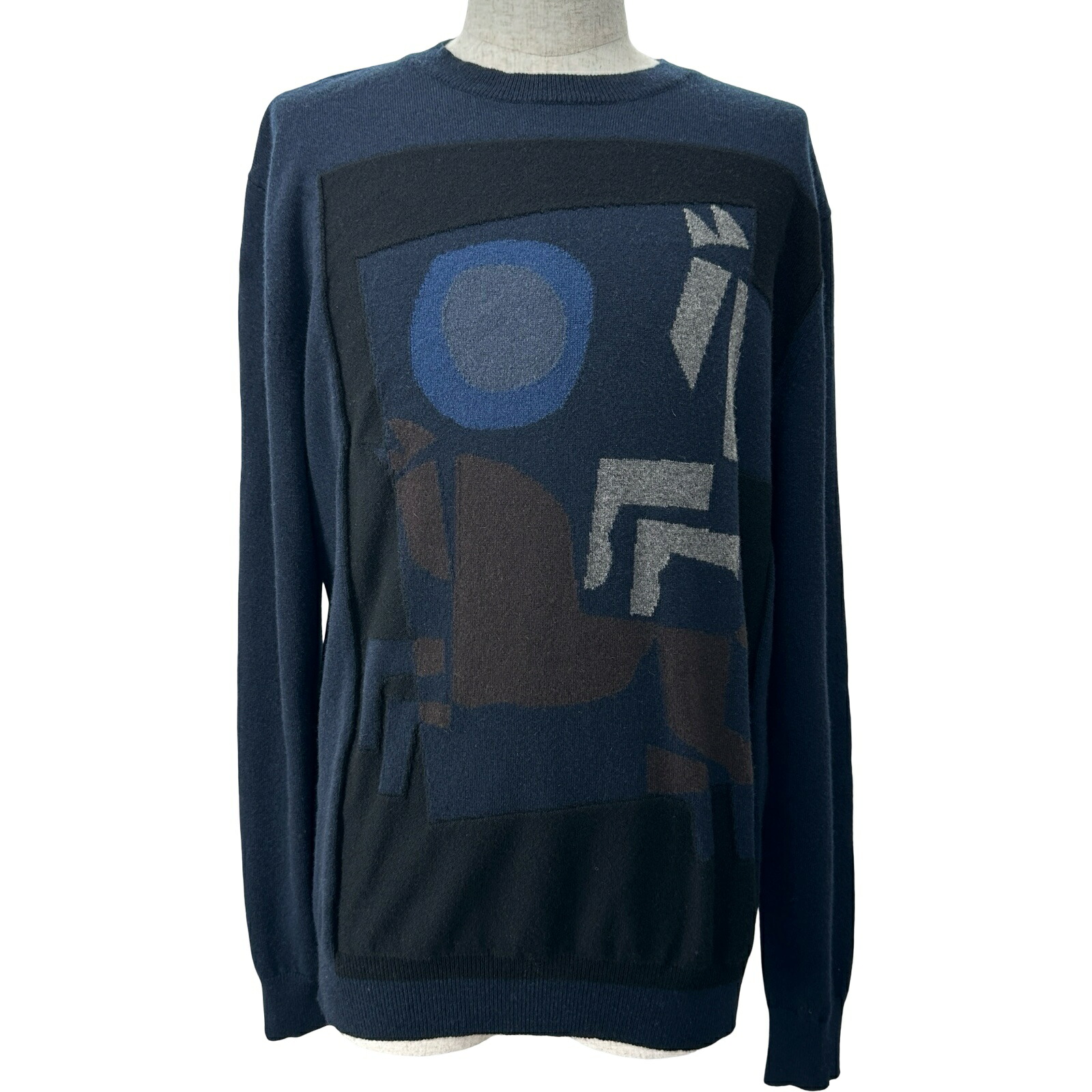 エルメス HERMES カシミアニットセーター ネイビー カシミヤ メンズ セーター【中古】｜OKURA（おお蔵）店