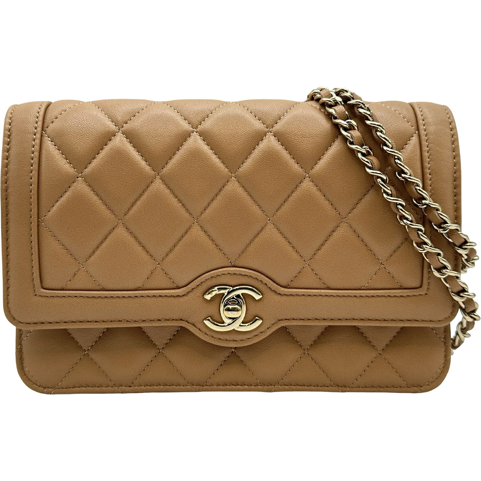 シャネル CHANEL マトラッセ ミニフラップ AS5048 ベージュ ゴールド金具 ラムスキン レディース ショルダーバッグ【中古】|OKURA(おお蔵)店