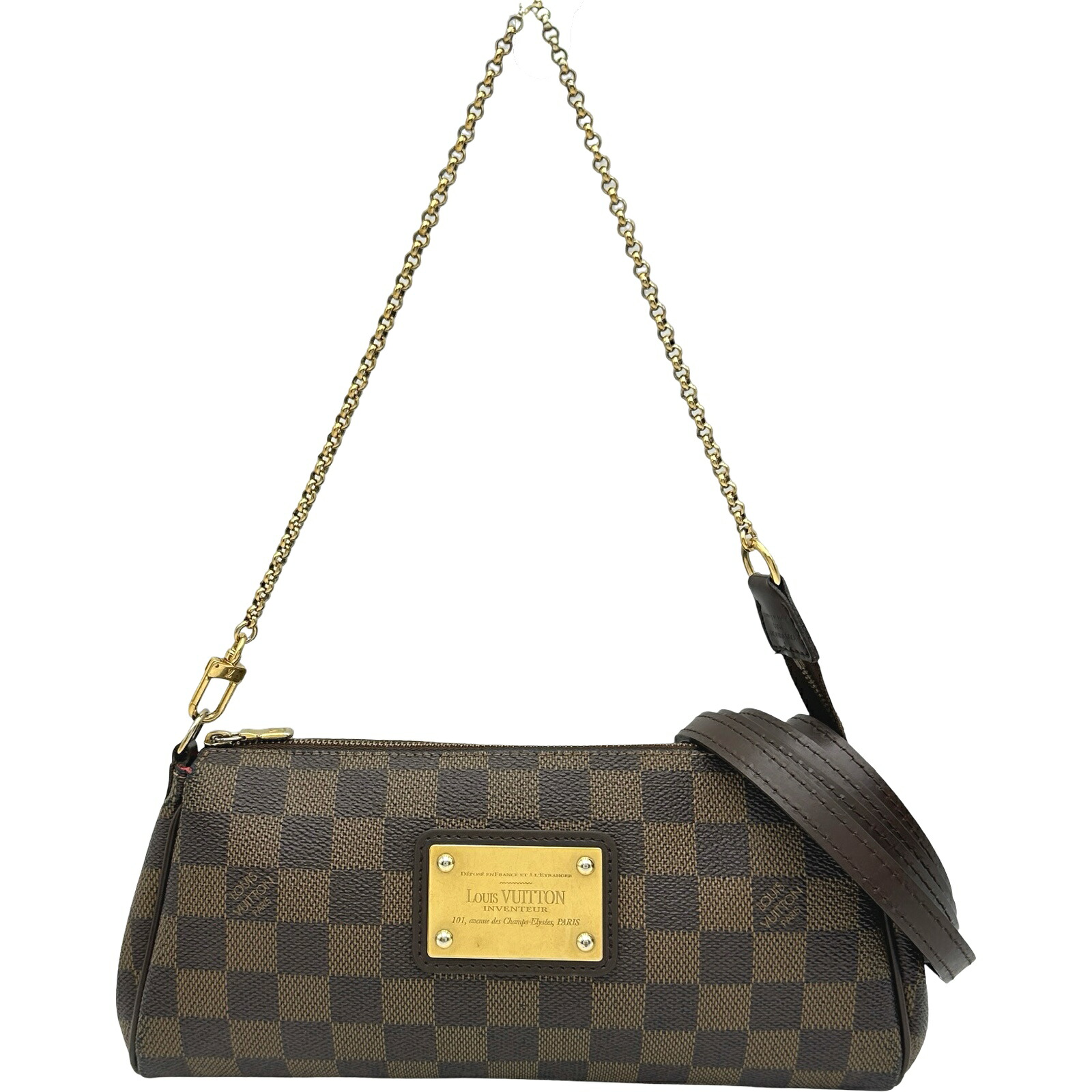 ルイ・ヴィトン LOUIS VUITTON エヴァ N55213 ブラウン ダミエ・キャンバス レディース ショルダーバッグ【中古】｜OKURA（おお蔵）店 93,500円