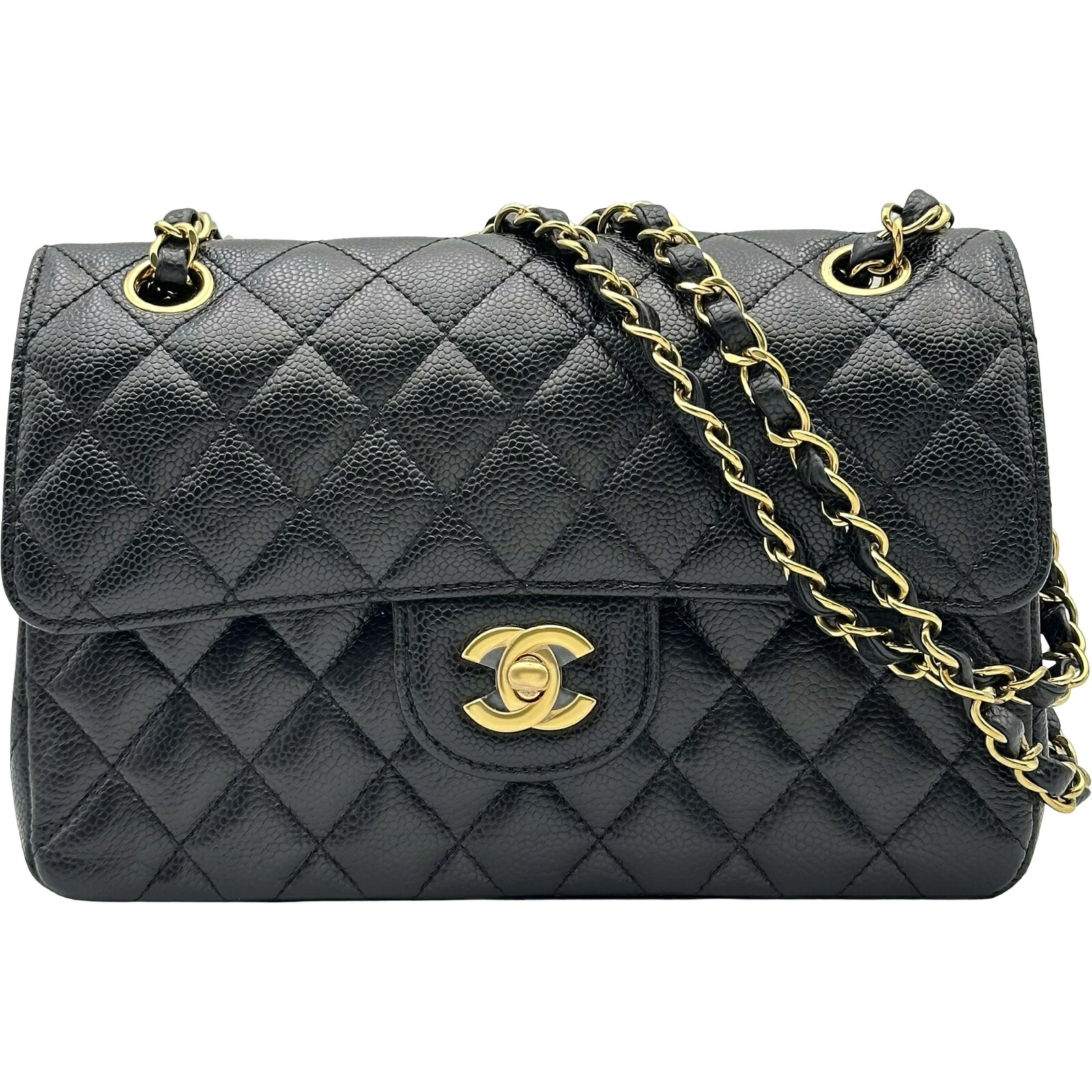 シャネル CHANEL マトラッセ23 A01113 ブラック ゴールド金具 キャビアスキン レディース ショルダーバッグ【中古】｜OKURA（おお蔵）店