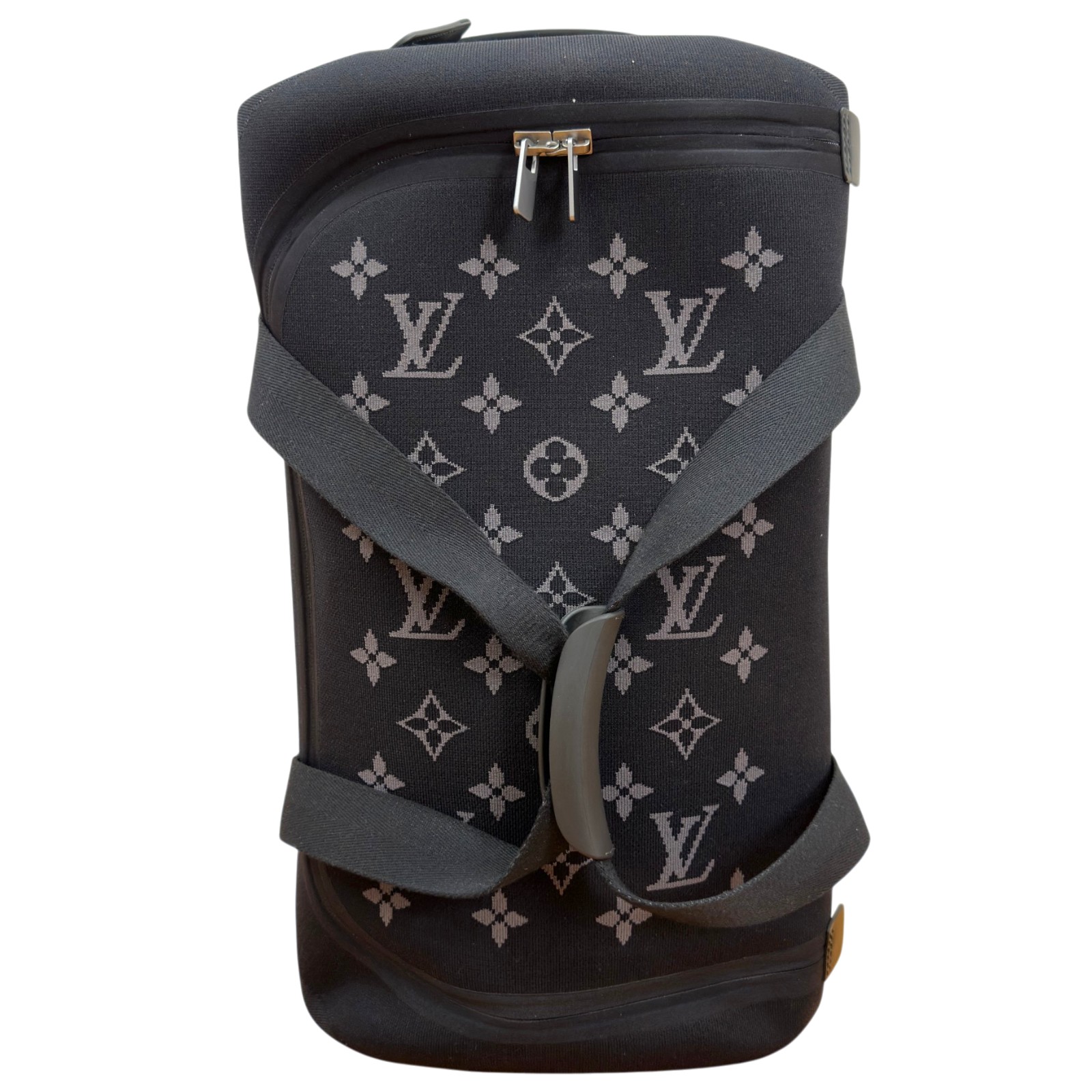 ルイ・ヴィトン LOUIS VUITTON モノグラム ホライゾンソフト 2R55 M20125 ブラック ジャガードニット/レザー ユニセックス キャリーバッグ【中古】｜OKURA（おお蔵）店