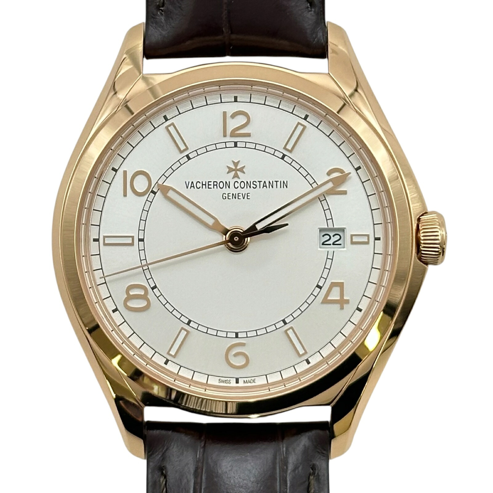 ヴァシュロン・コンスタンタン VACHERON CONSTANTIN フィフティーシックス オートマティック 4600E/000R-B441 シルバー ピンクゴールド 自動巻き メンズ 腕時計【中古】｜OKURA（おお蔵）店