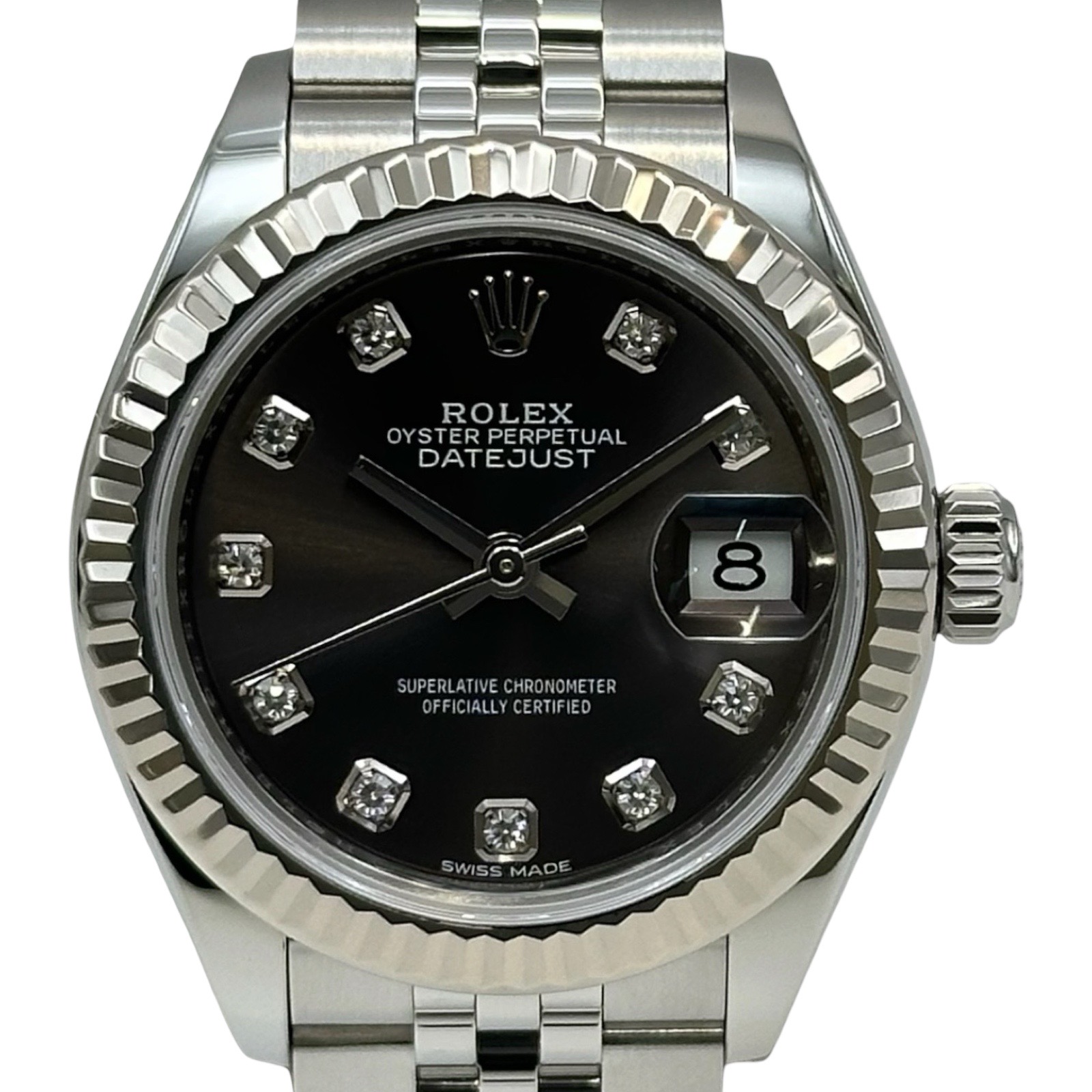 ロレックス ROLEX デイトジャスト28 279174G ダークグレー ホワイトゴールド/ステンレススチール　 自動巻き レディース 腕時計【中古】｜OKURA（おお蔵）店