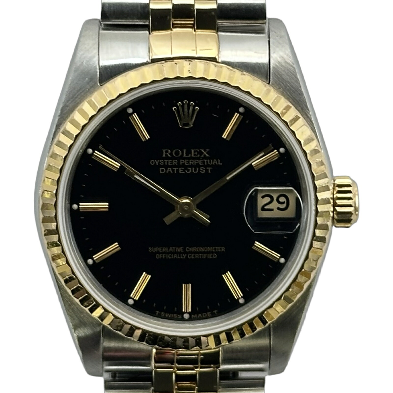 ロレックス ROLEX デイトジャスト 68273 ブラック ゴールド/ステンレススチール 自動巻き ユニセックス 腕時計【中古】｜OKURA（おお蔵）店