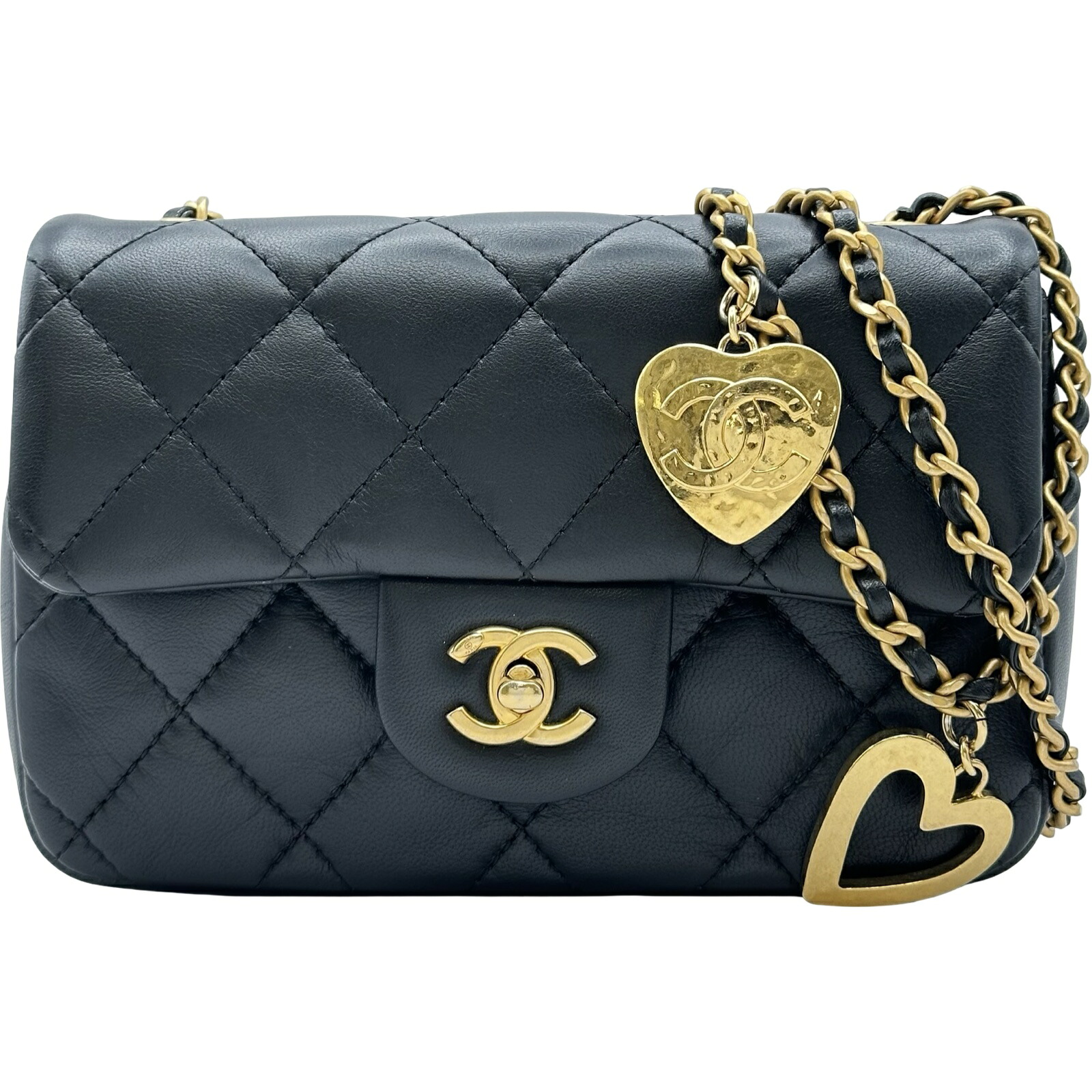 シャネル CHANEL ミニフラップバッグ18 AS3457 ブラック ゴールド金具 ラムスキン レディース ショルダーバッグ【中古】|OKURA(おお蔵)店