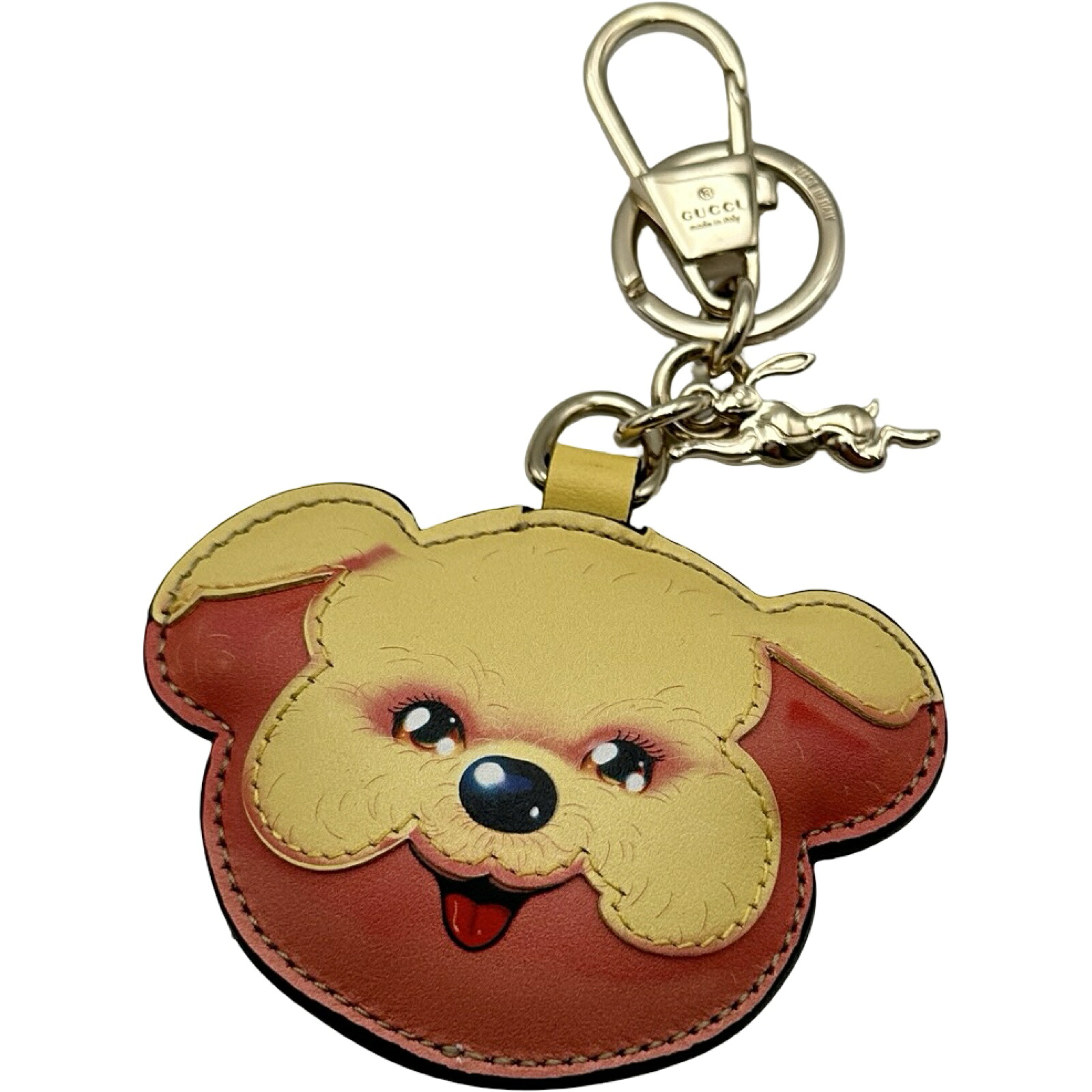 グッチ GUCCI ドッグ キーリング チャーム マルチカラー GGスプリーム アクセサリー【中古】|OKURA(おお蔵)店