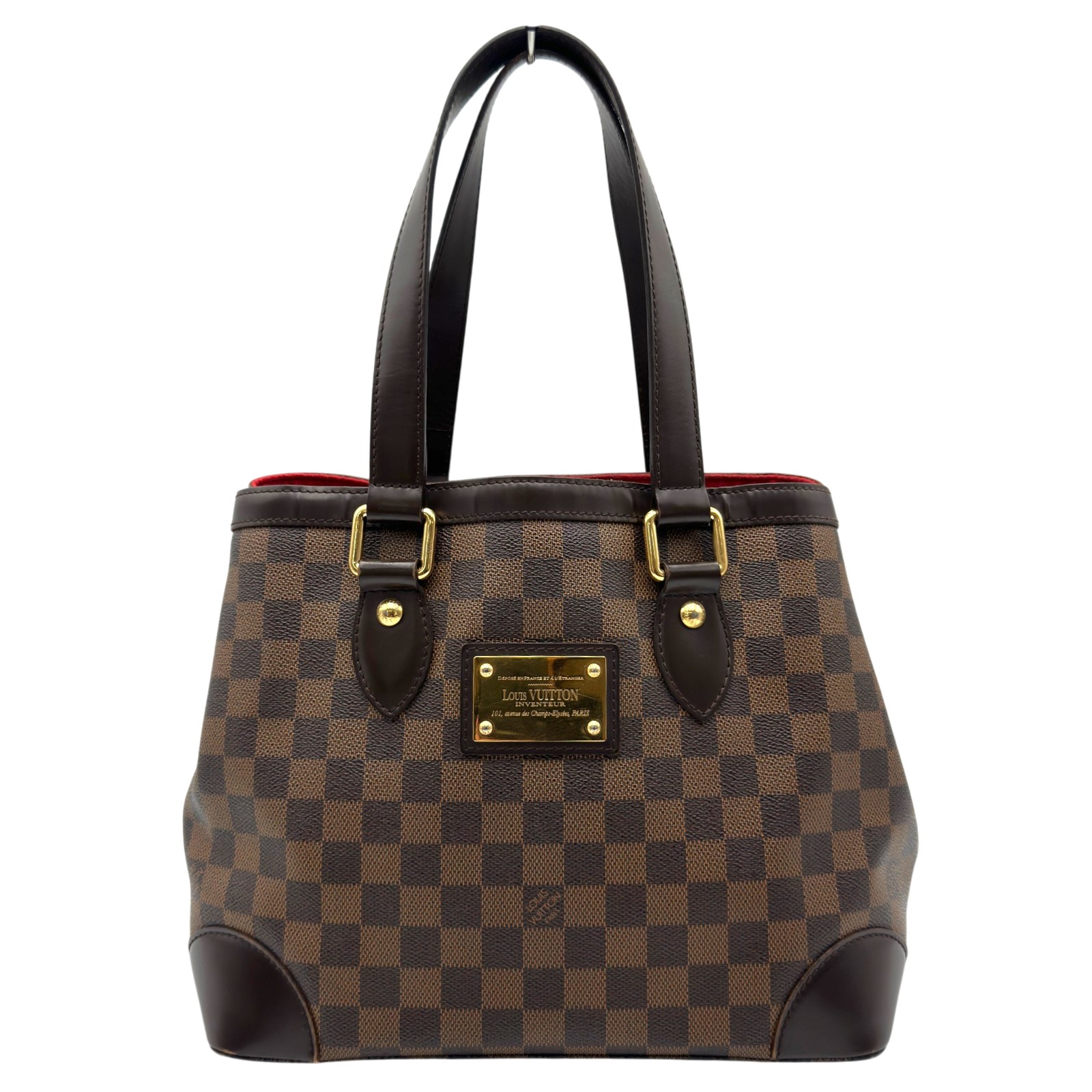 ルイ・ヴィトン LOUIS VUITTON ハムステッドPM N51205 ブラウン ダミエ・レザー レディース ハンドバッグ【中古】｜OKURA（おお蔵）店