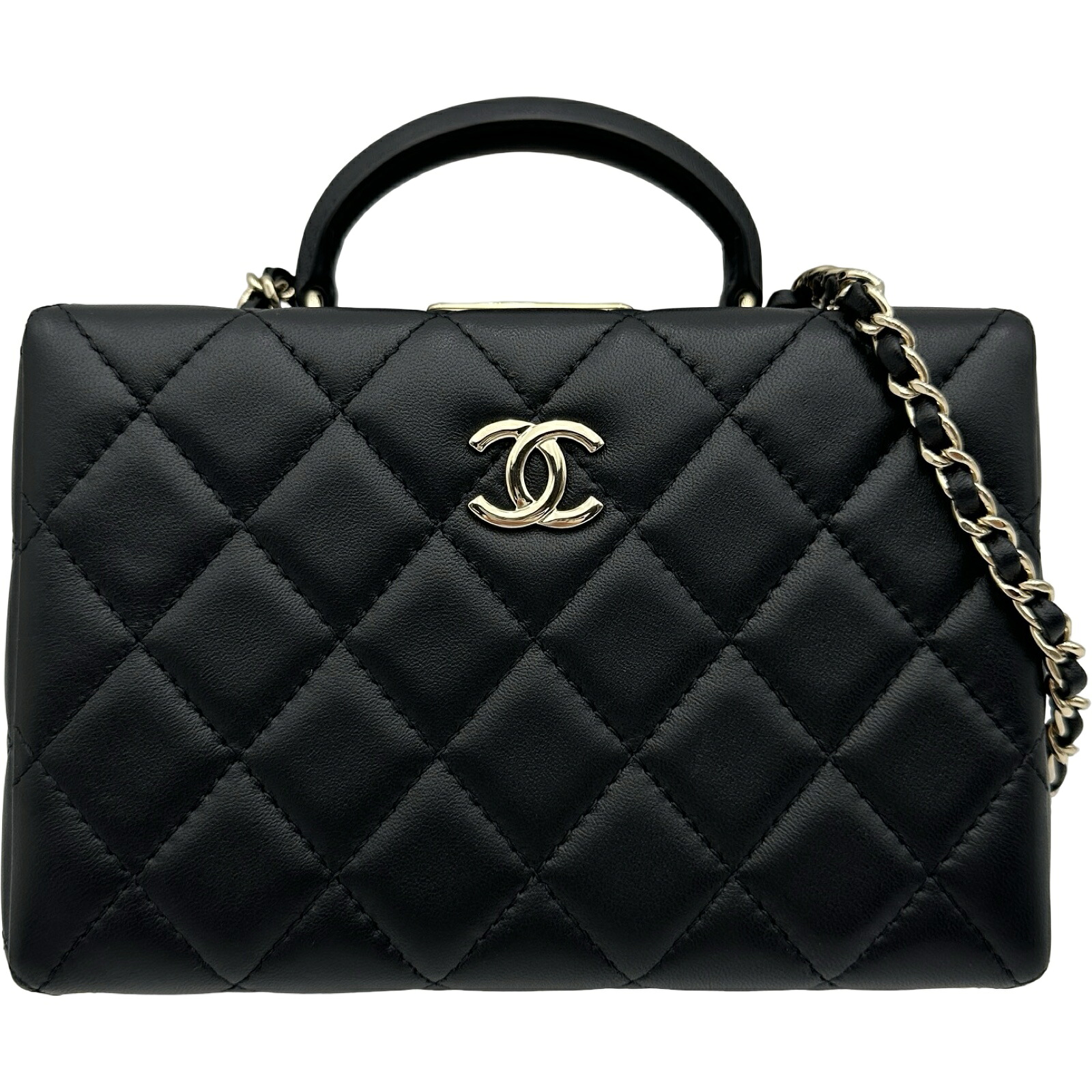 シャネル CHANEL マトラッセスモールハンドバッグ AS5167 ブラック ゴールド金具 ラム レディース ショルダーバッグ【中古】｜OKURA（おお蔵）店