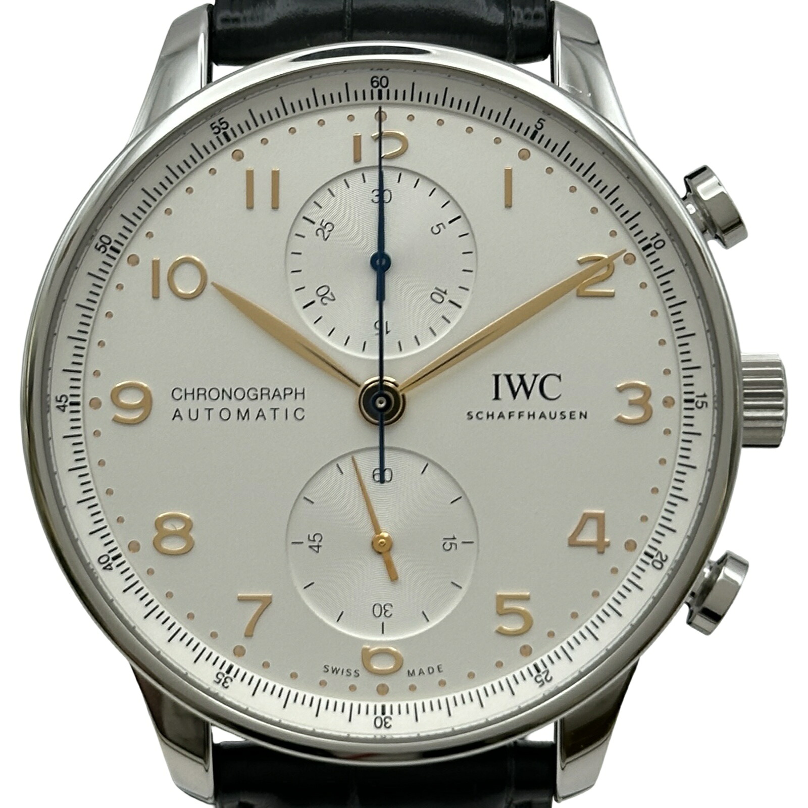 インターナショナルウォッチカンパニー IWC ポルトギーゼ・クロノグラフ IW371604 シルバー ステンレススチール 自動巻き メンズ 腕時計【中古】｜OKURA（おお蔵）店 413,100円