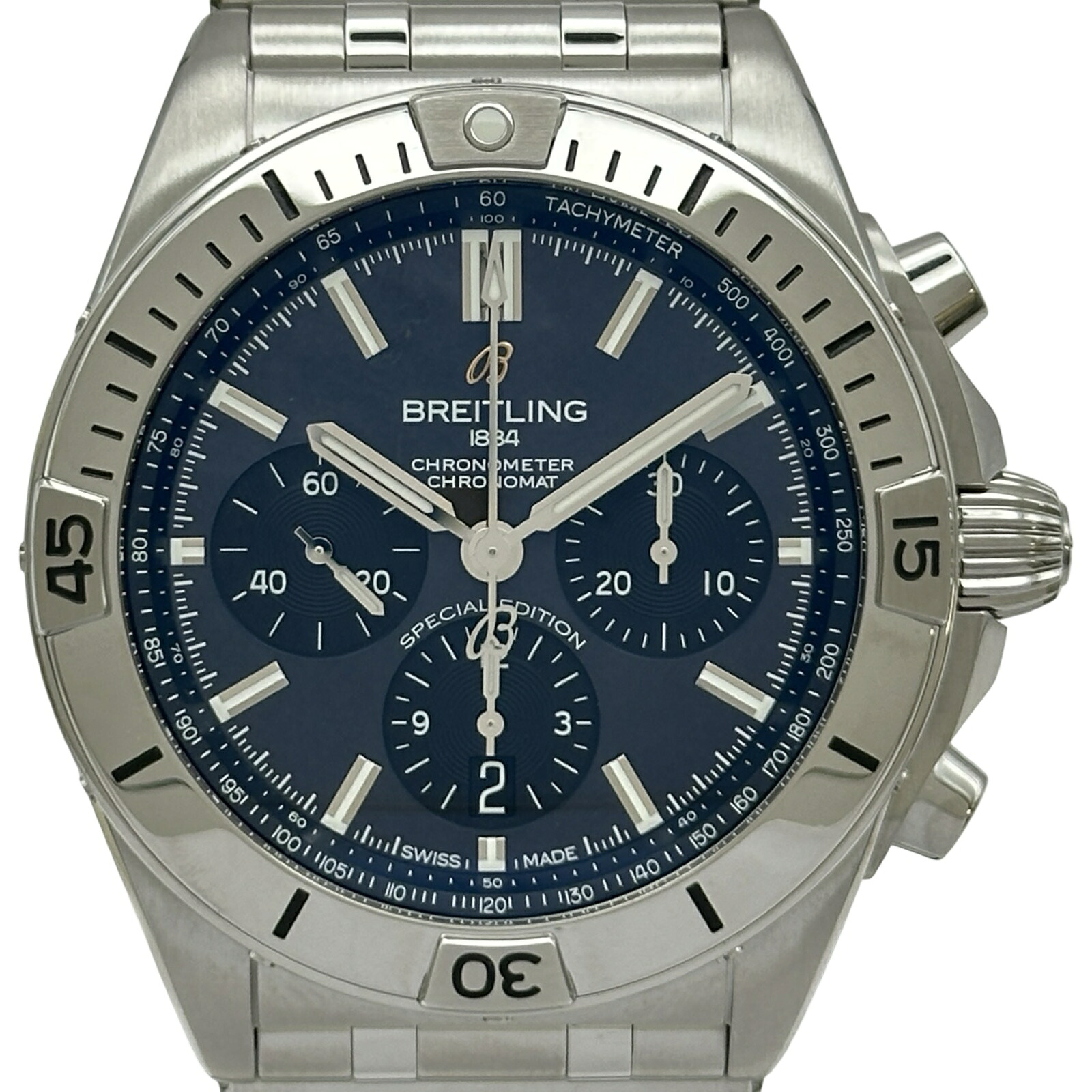 ブライトリング BREITLING クロノマット B01 42 ジャパン エディション AB0134101B3A1(AB0134) ブラックシェル ステンレススチール 自動巻き メンズ 腕時計【中古】|OKURA(おお蔵)店