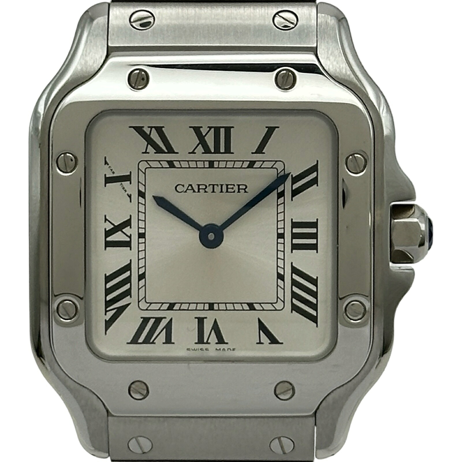 カルティエ Cartier サントス ドゥカルティエ SM WSSA0082 シルバー ステンレススチール クオーツ レディース 腕時計【中古】|OKURA(おお蔵)店