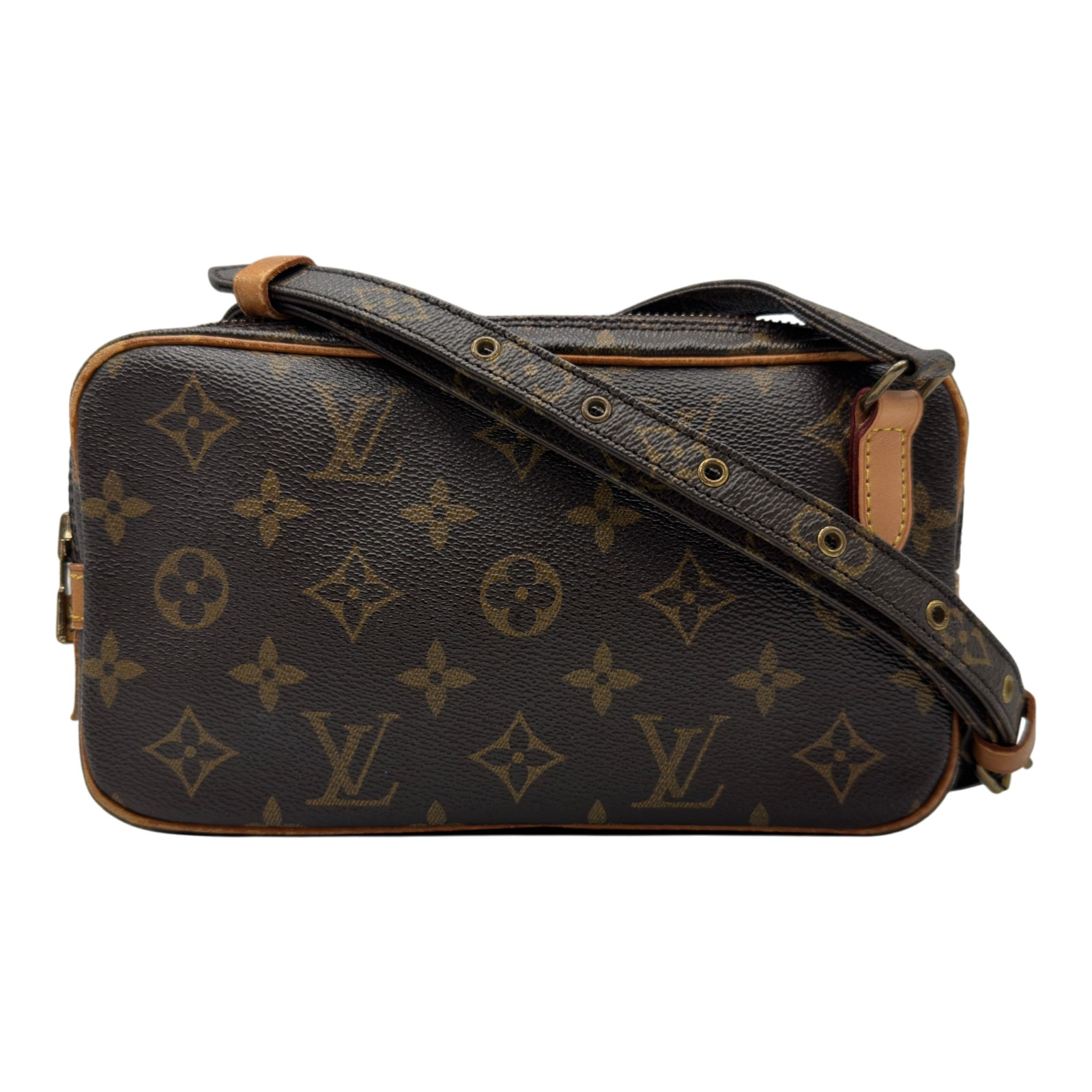 ルイ・ヴィトン LOUIS VUITTON ポシェット・マルリーバンドリエール M51828 ブラウン モノグラム/レザー レディース ショルダーバッグ【中古】｜OKURA（おお蔵）店