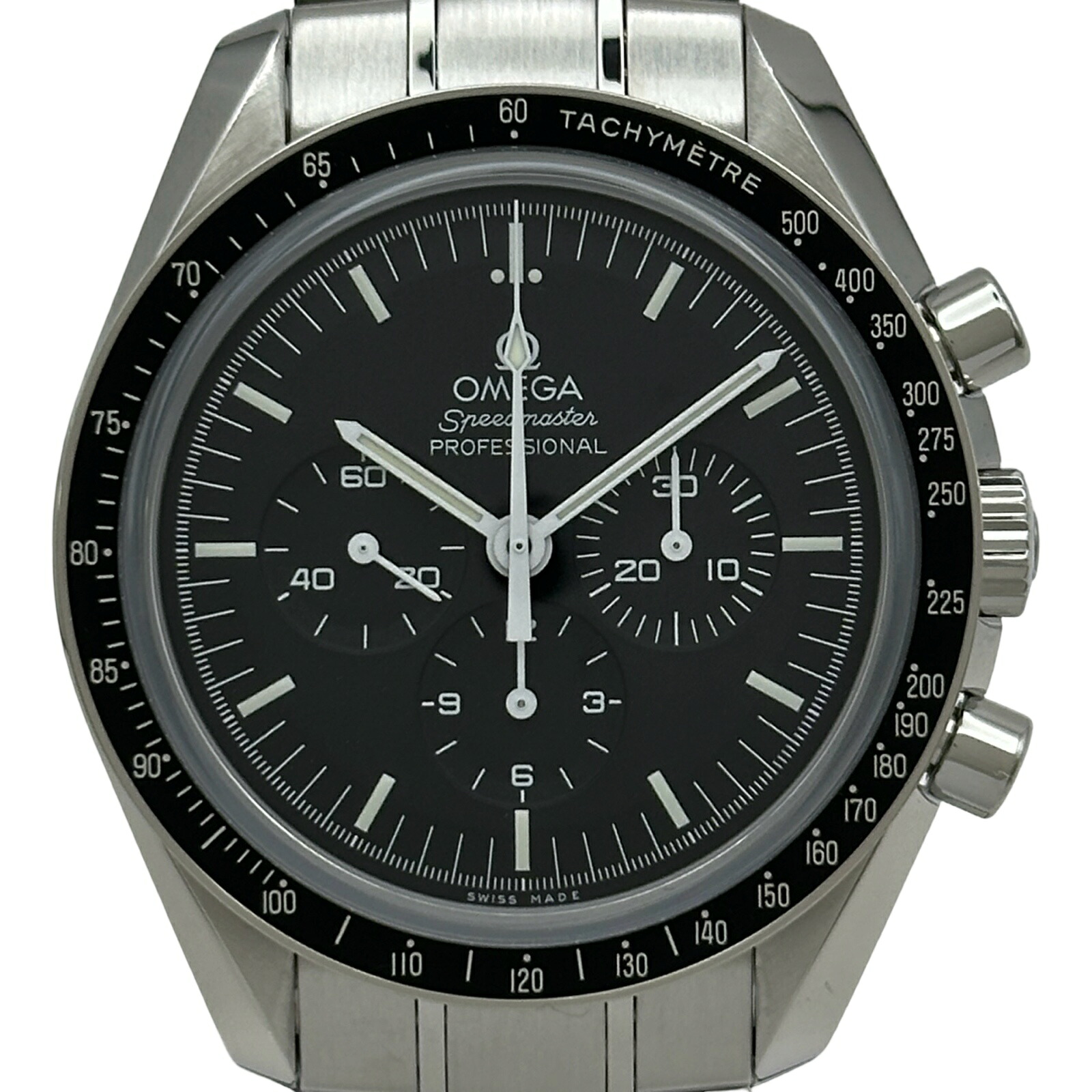 オメガ OMEGA スピードマスター ムーンウォッチ プロフェッショナル クロノグラフ 311.30.42.30.01.006 ブラック ステンレススチール 手巻き メンズ 腕時計【中古】｜OKURA（おお蔵）店