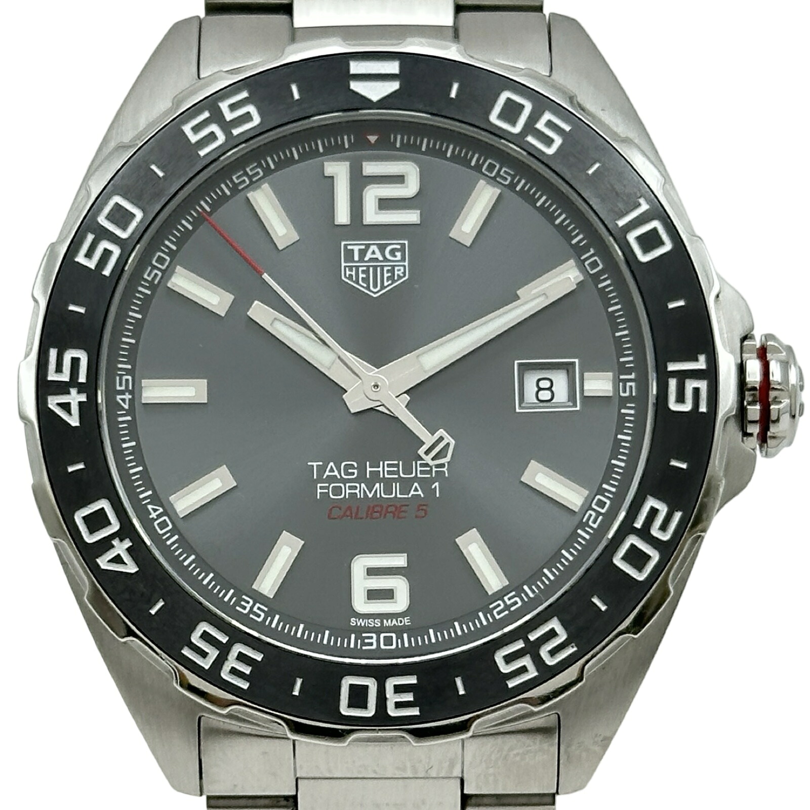 タグ・ホイヤー TAG HEUER フォーミュラー1 キャリバー5 WAZ2011.BA0842 グレー ステンレススチール 自動巻き メンズ 腕時計【中古】｜OKURA（おお蔵）店