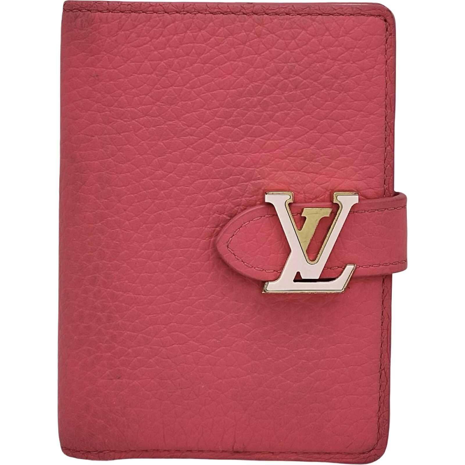 ルイ・ヴィトン LOUIS VUITTON ヴェルティカルコンパクトウォレット M82461 ピンク トリヨン レディース 二つ折り財布【中古】｜OKURA（おお蔵）店