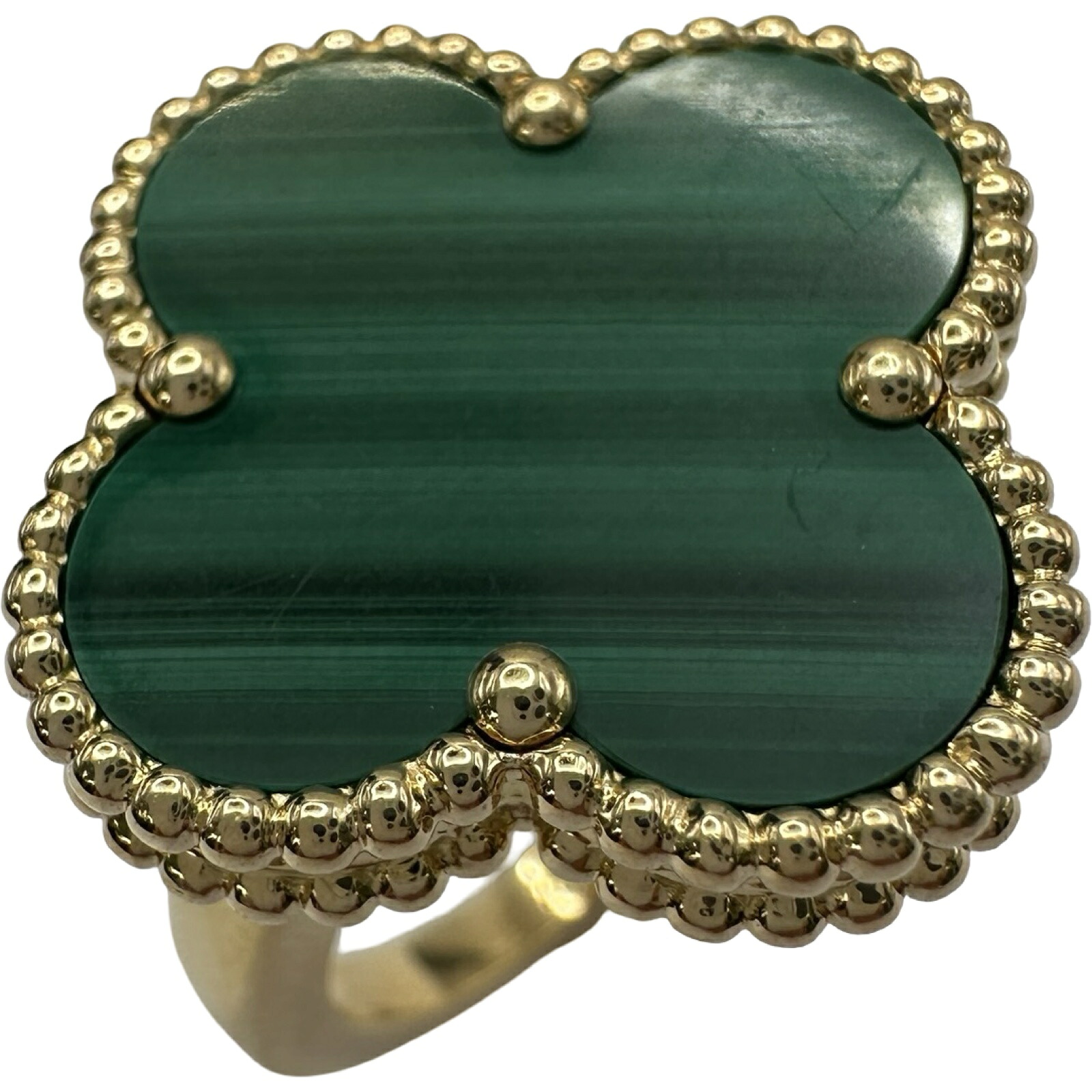 ヴァンクリーフ&アーペル Van Cleef & Arpels マジックアルハンブラリング ゴールド Au750 マラカイト ジュエリー【中古】|OKURA(おお蔵)店