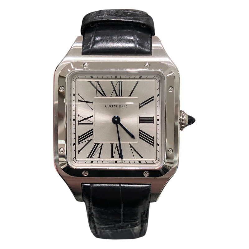 カルティエ Cartier サントス デュモン LM WSSA0022 シルバー ステンレススチール メンズ 腕時計【中古】|OKURA(おお蔵)店