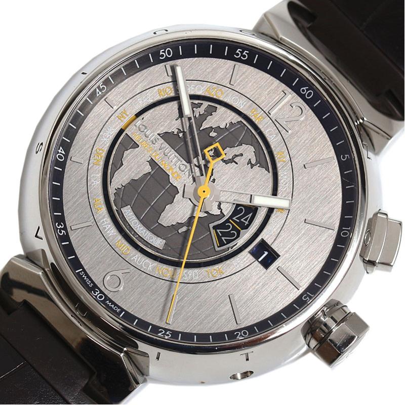 受注生産品 ルイ ヴィトン 腕時計 中古 メンズ 自動巻き Q1055 ワールドタイマー タンブール Vuitton Louis Rashiastrologer Com
