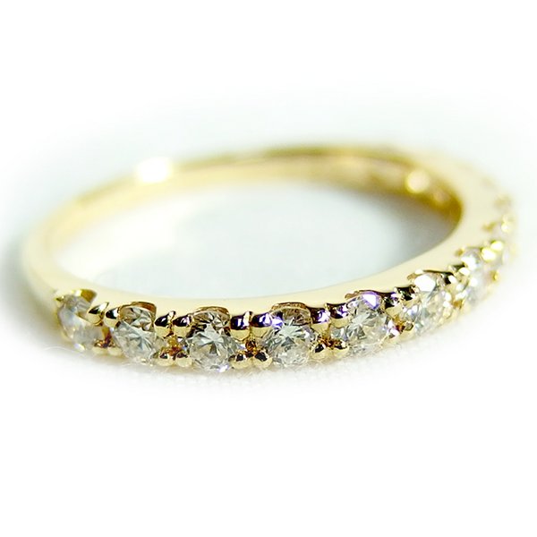 人気商品は イエローゴールド K18 0.5ct ハーフエタニティ リング ...