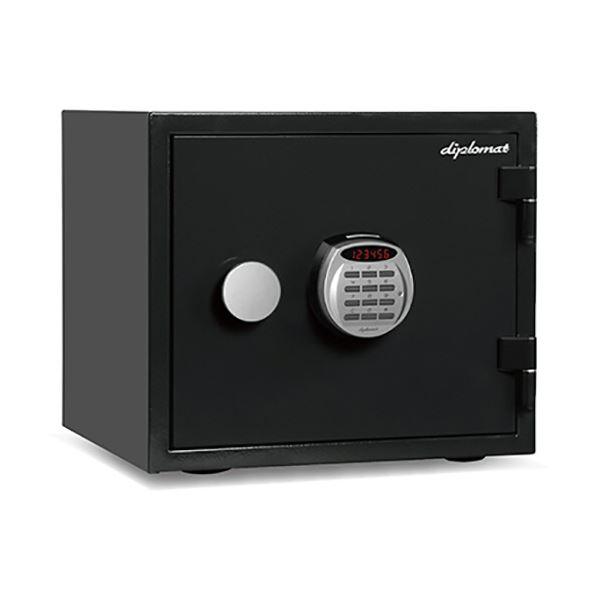通常便なら送料無料 ディプロマット クリスタルシリーズ耐火 耐水デザイン金庫 19L ブラック A119R3WRBLACK