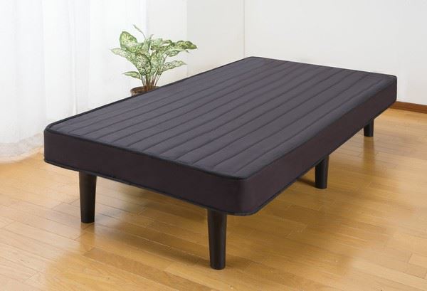 シャビーグレー すのこベッド 通気性良好　シングルベッド 113325.jpg