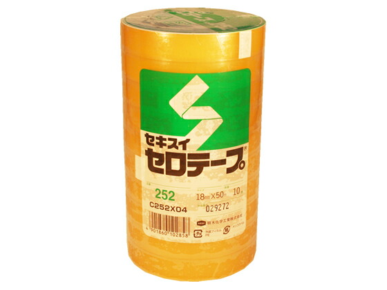 楽天市場】セキスイ セロテープ NO.252 18×50M 1ケース200巻（梱包