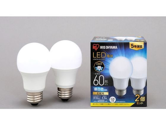 楽天市場】アイリスオーヤマ LDA7N-G-6T62P LED電球 一般電球形 E26