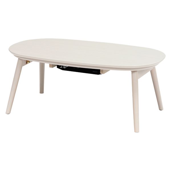 送料込み折脚楕円形カジュアルこたつ カルミナ950 ホワイト 楽天市場】カジュアルコタツ(折脚) カルミナ950WS : スペースラボ