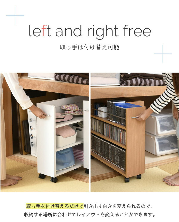 押入れ 収納 ラック 本棚 4個セット 幅19 奥行78 キャスター付き ワゴン 整理 隙間 家具 押入れ 収納 リビング 大容量 棚 スライド 収納庫 漫画 Cd Dvd Sermus Es