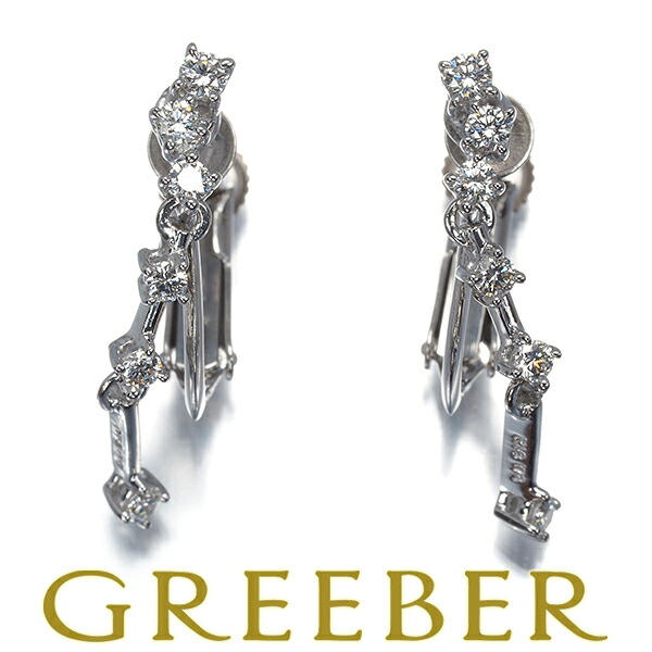 ★ポイント5倍対象商品★TASAKI タサキ イヤリング ダイヤ ダイヤモンド 0.11ct/0.11ct K18WG Earrings【中古】BLJ