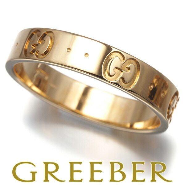 GUCCI グッチ リング アイコン スリム 14号 K18PG Ring 指輪 【中古】BLJ