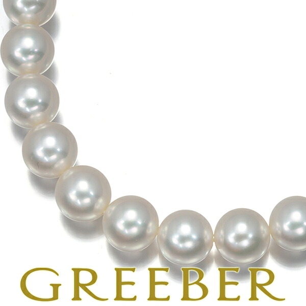 ★ポイント5倍対象商品★MIKIMOTO ミキモト ネックレス パール 真珠 7.5-7.9mm ダイヤ ダイヤモンド 0.04ct K18WG Necklace【中古】BLJ