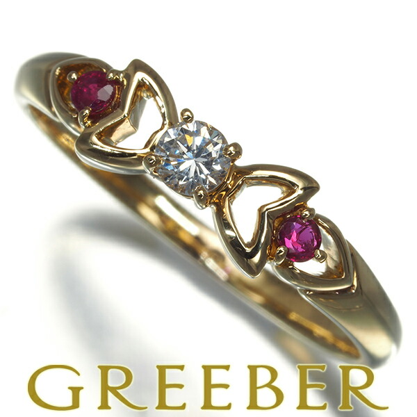 楽天市場】4℃ リング ダイヤ ダイヤモンド ウェーブ 7P 6号 K18PG Ring  