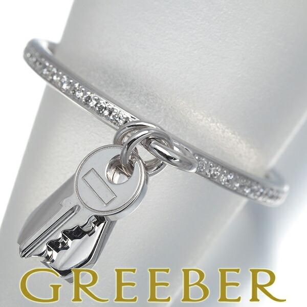 ★ポイント5倍対象商品★ HERMES エルメス リング ダイヤ ダイヤモンド ケリークロシェット 53号 K18WG Ring 指輪 【中古】BLJ|グリーバー