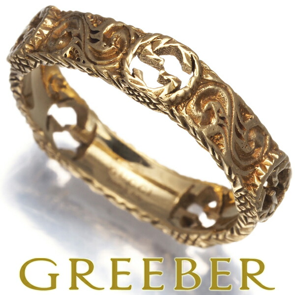 楽天市場】グッチ GUCCI リング ロゴ シグネチャー K18PG 9.5号 / #10