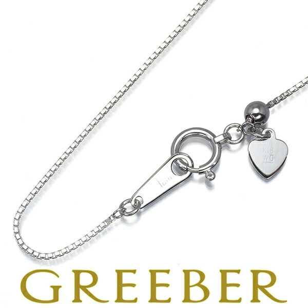 ★ポイント5倍対象商品★ ベネチアン チェーンネックレス 45cm K18WG Necklace【中古】GENJ