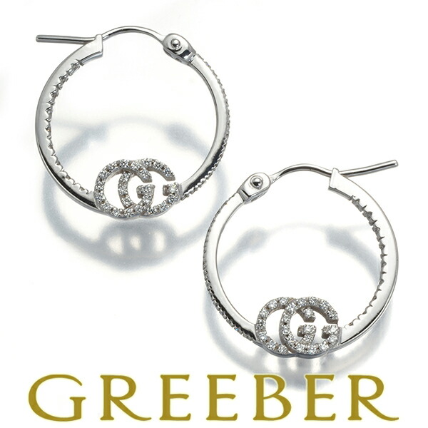 GUCC グッチ フープピアス Gロゴ シルバー925 GUCCI グッチ ピアス レディース タブルG ロゴ フープピアス