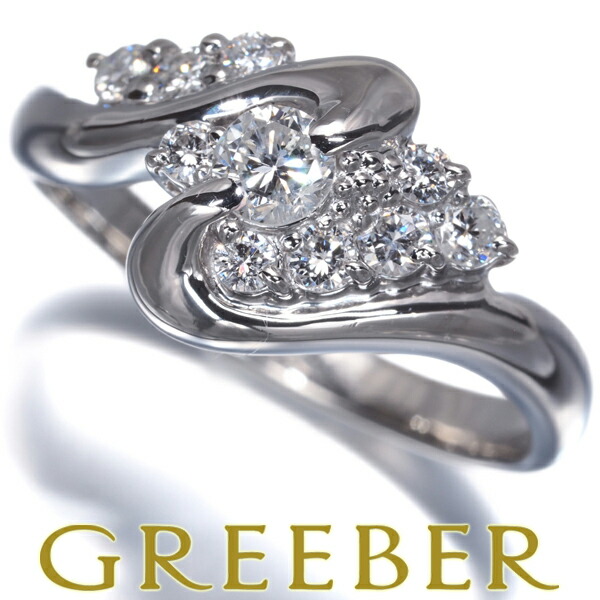 三越 リング ダイヤ ダイヤモンド 0.51ct 10P 15号 Pt900 Ring 指輪 【中古】BLJ/GENJ 大幅値下げ品｜グリーバー